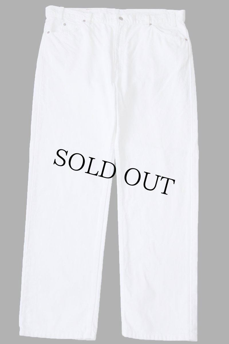 画像2: 90s USA製 Levi'sリーバイス 505 ホワイト デニムパンツ w42 L30 (2)