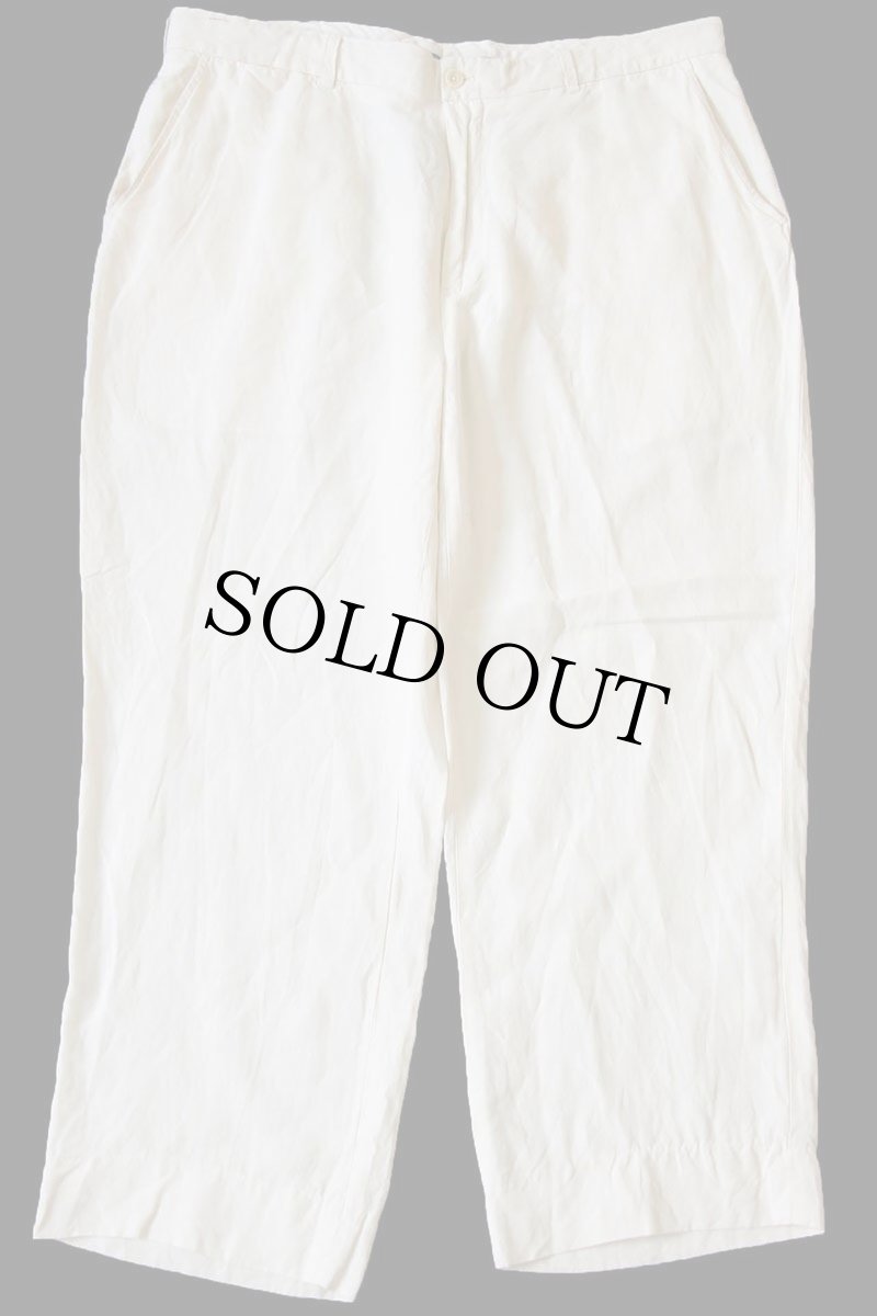 画像2: 00s ポロ ラルフローレン スラックス リネン×シルクパンツ アイボリー w38 (2)