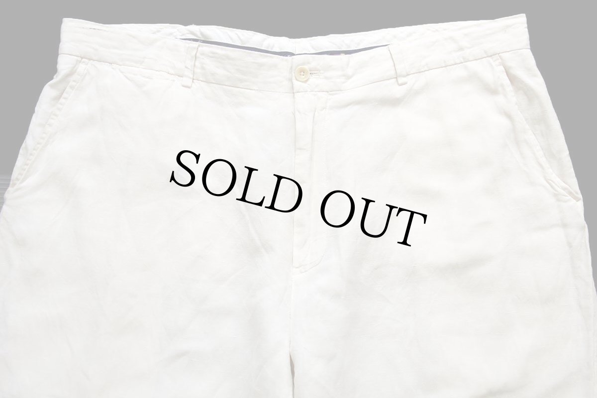 画像4: 00s ポロ ラルフローレン スラックス リネン×シルクパンツ アイボリー w38 (4)