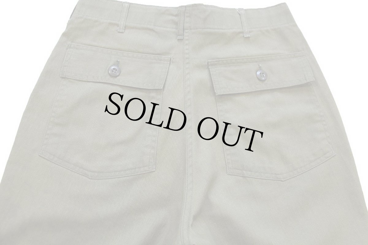 画像5: 70s 米軍 U.S.ARMY ユーティリティ ベイカーパンツ オリーブグリーン フェード w32 (5)