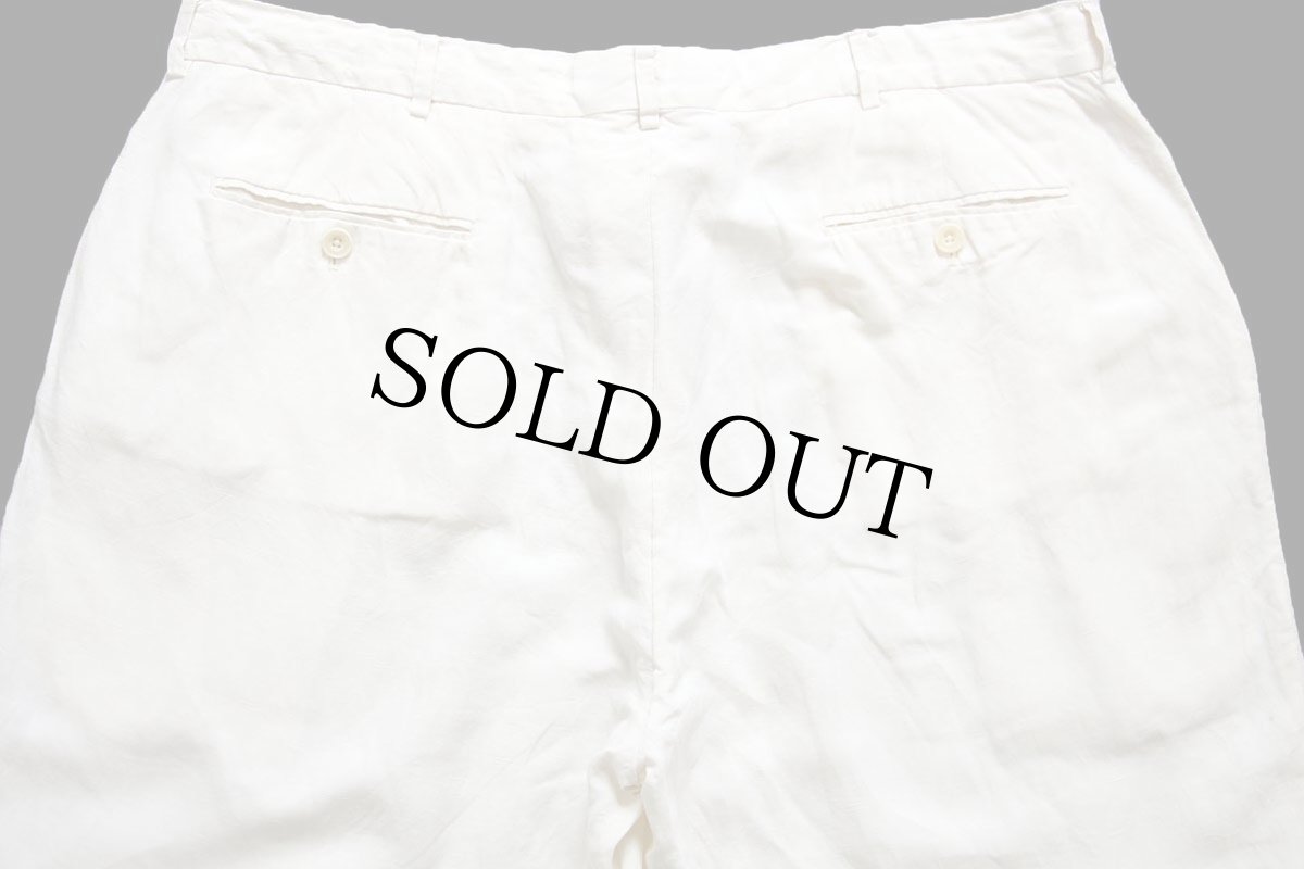 画像5: 00s ポロ ラルフローレン スラックス リネン×シルクパンツ アイボリー w38 (5)