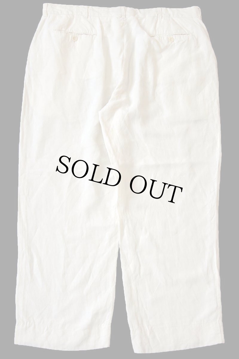 画像3: 00s ポロ ラルフローレン スラックス リネン×シルクパンツ アイボリー w38 (3)