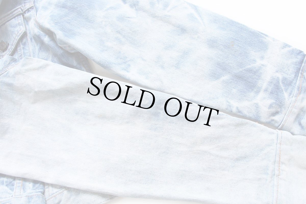 画像7: 60s USA製 LEVI'Sリーバイス 70505 BIGE ブリーチ加工&ダメージ デニムジャケット (7)