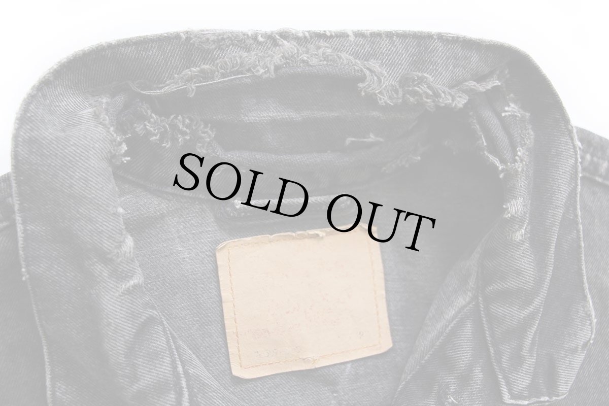 画像5: 90s USA製 Levi'sリーバイス 70507 ブラック デニムジャケット 4ポケット ボロ 特大 (5)