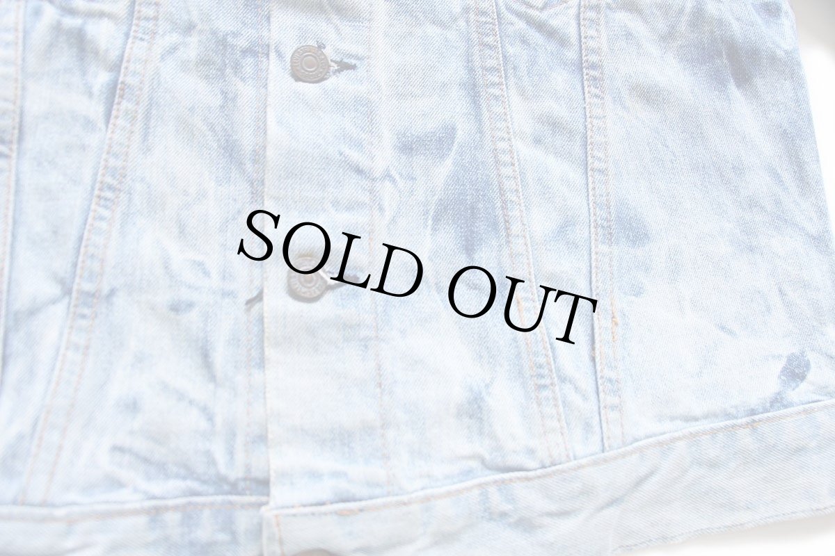 画像6: 60s USA製 LEVI'Sリーバイス 70505 BIGE ブリーチ加工&ダメージ デニムジャケット (6)