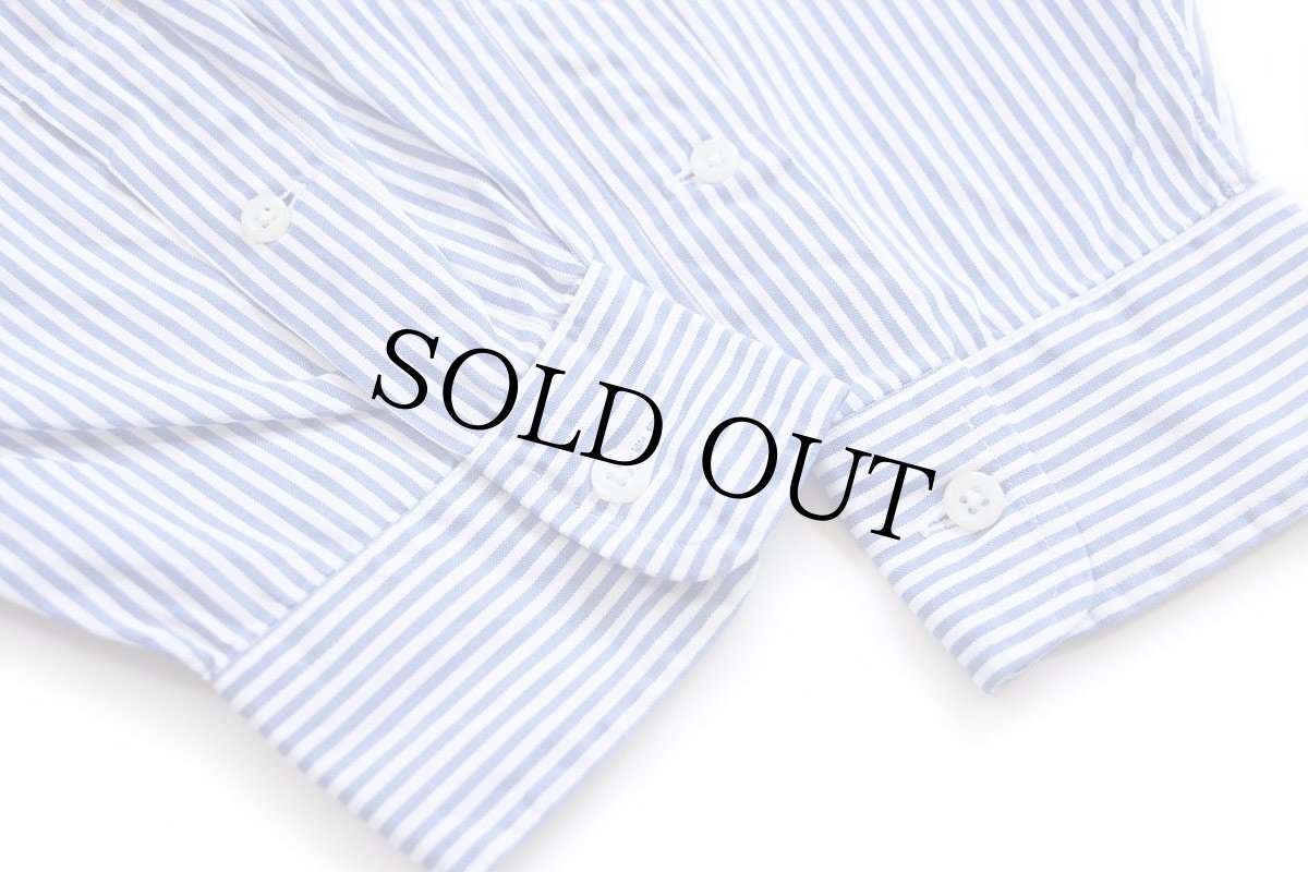 画像6: 90s ラルフローレン YARMOUTH ストライプ ボタンダウン ピンポイント オックスフォード コットンシャツ サックス×白 16 (6)