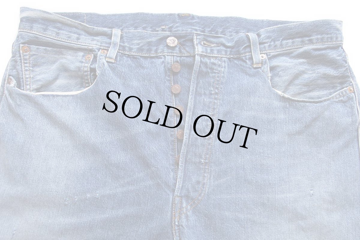 画像4: トルコ製 LVC LEVI'S VINTAGE CLOTHING リーバイス 501XX 1947 ダメージ&パッチワーク ビンテージ加工 デニムパンツ w38 L34 (4)