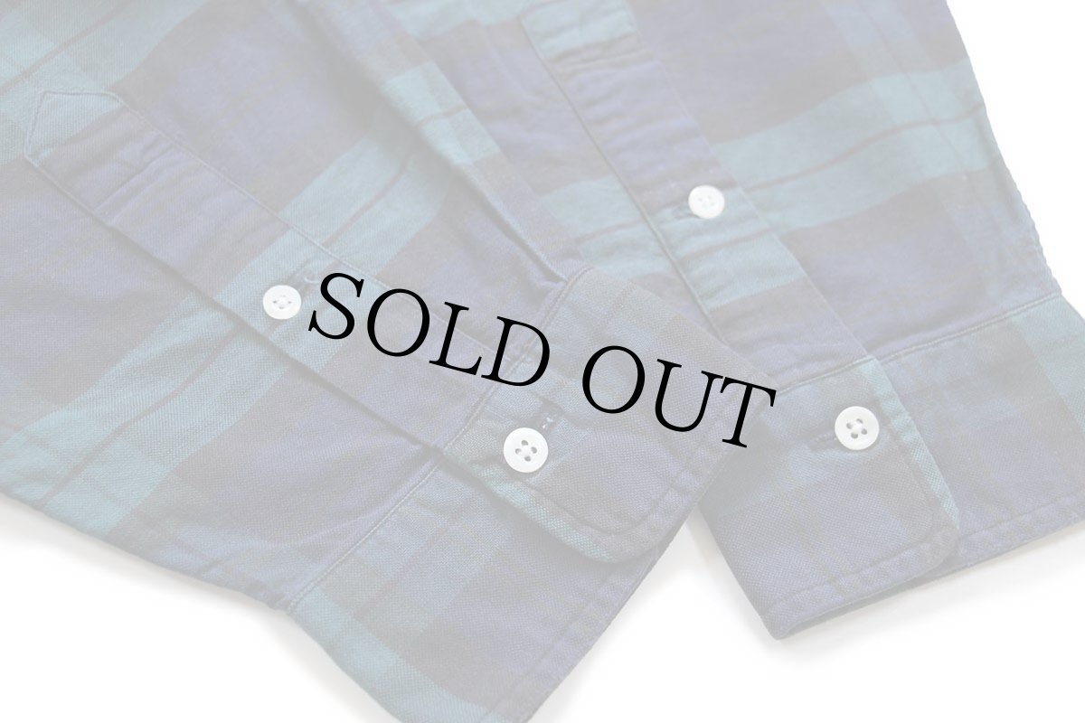 画像6: 90s ラルフローレン ロゴ刺繍 ブラックウォッチ タータンチェック ポケット付き ボタンダウン オックスフォード コットンシャツ XL★特大 (6)