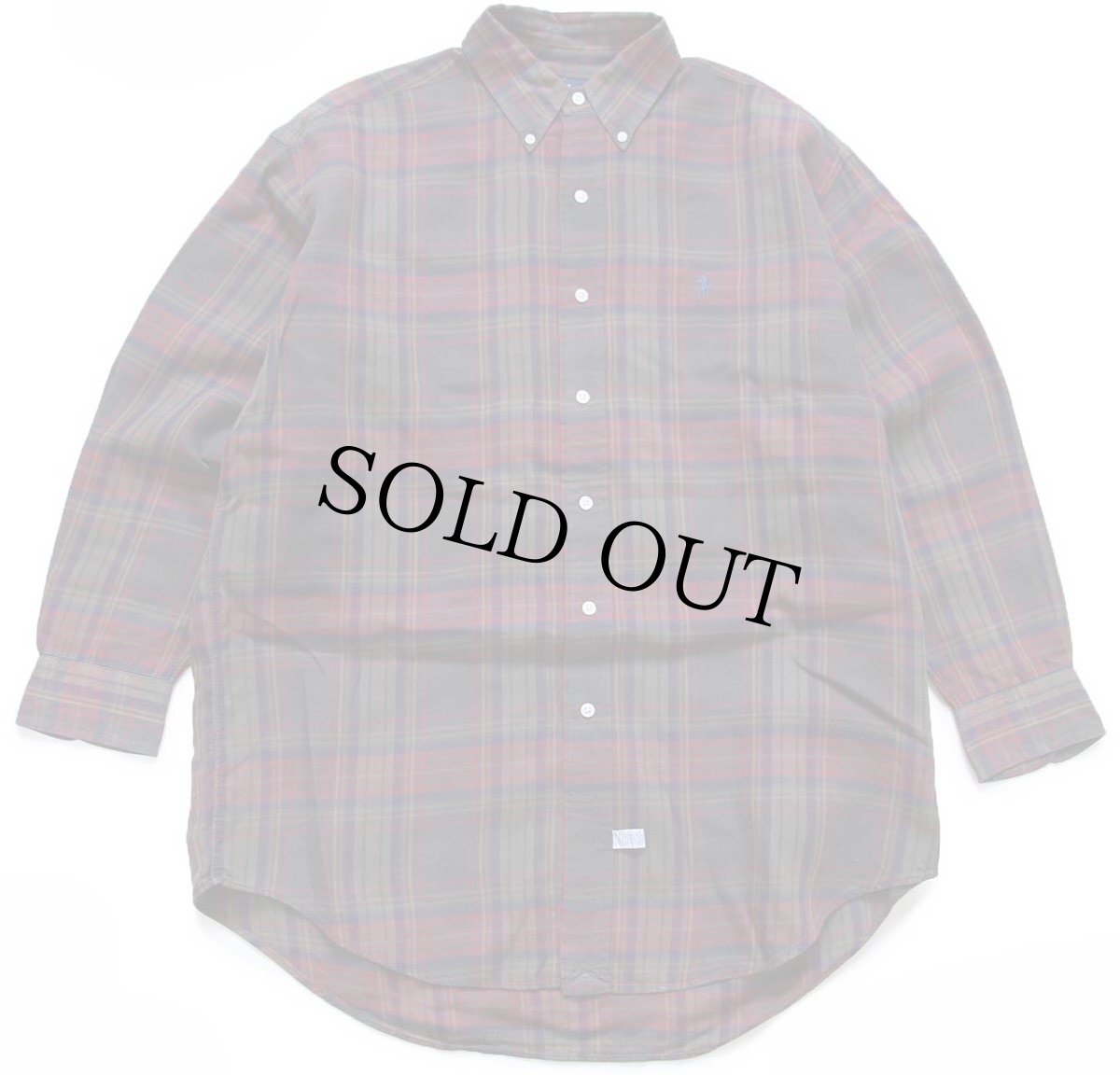 画像1: 90s ラルフローレン タータンチェック ボタンダウン コットンシャツ★21 (1)