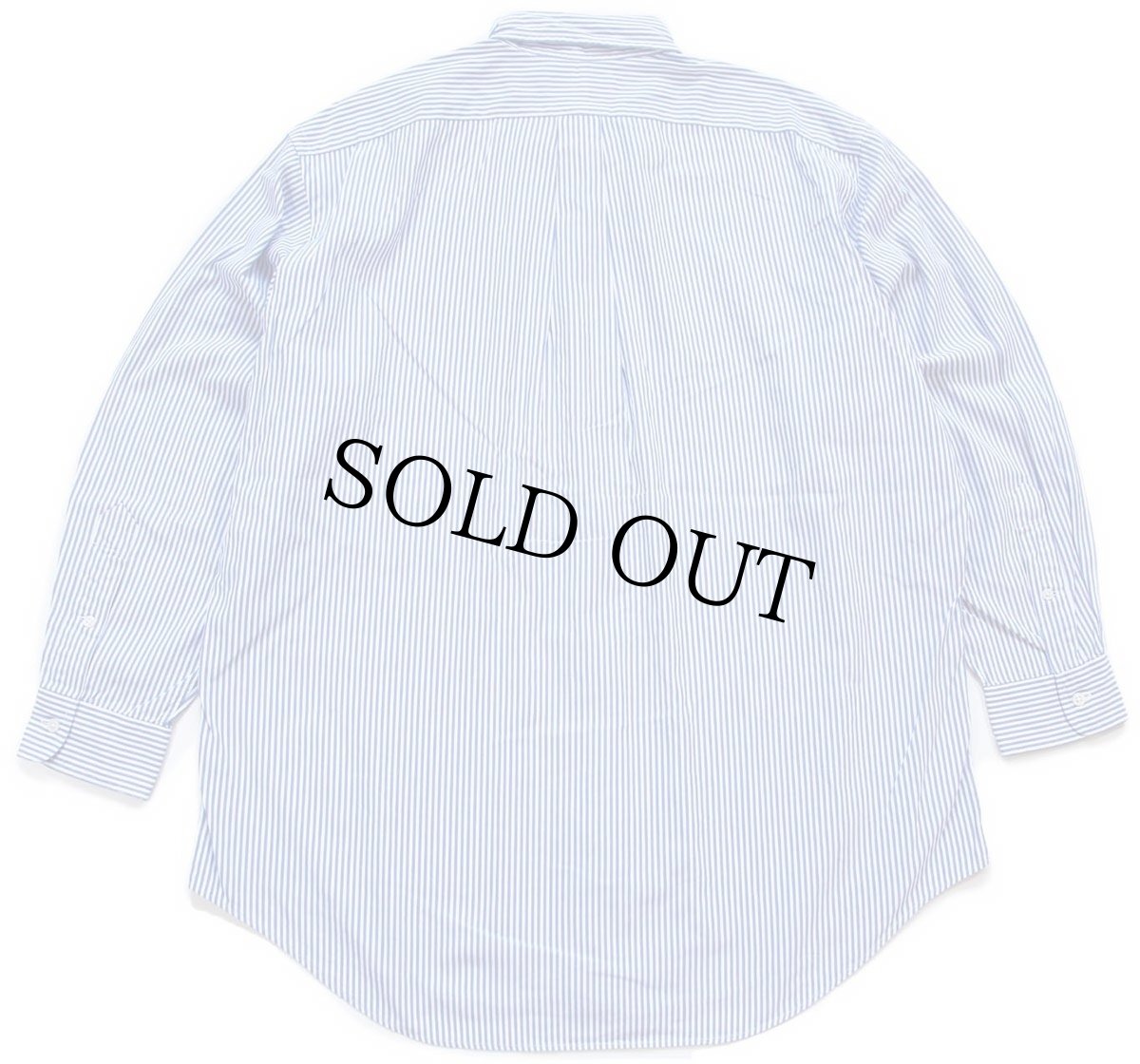 画像2: 90s ラルフローレン YARMOUTH ストライプ ボタンダウン ピンポイント オックスフォード コットンシャツ サックス×白 16 (2)