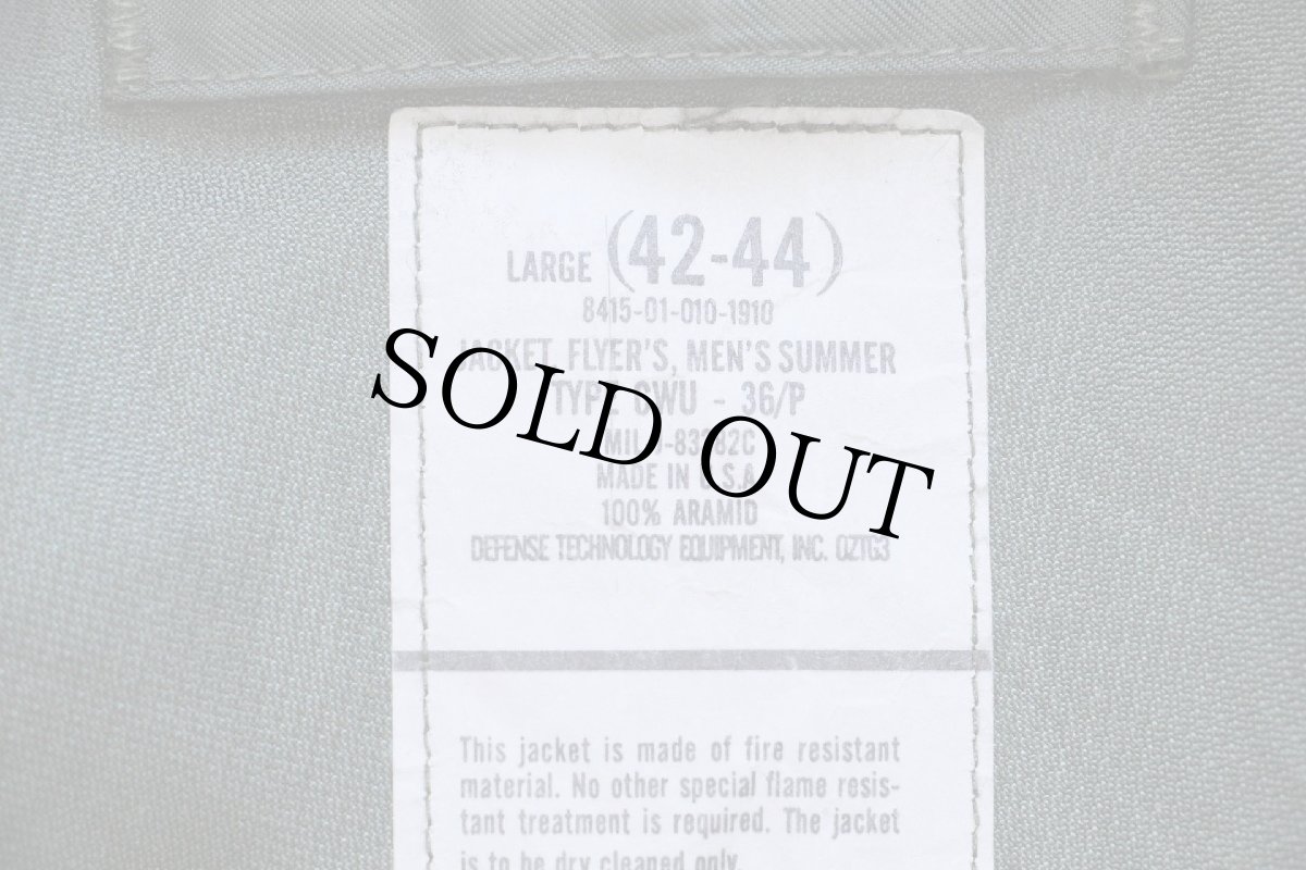 画像4: USA製 米軍 USAF CWU-36/P アラミド フライトジャケット セージグリーン L (4)