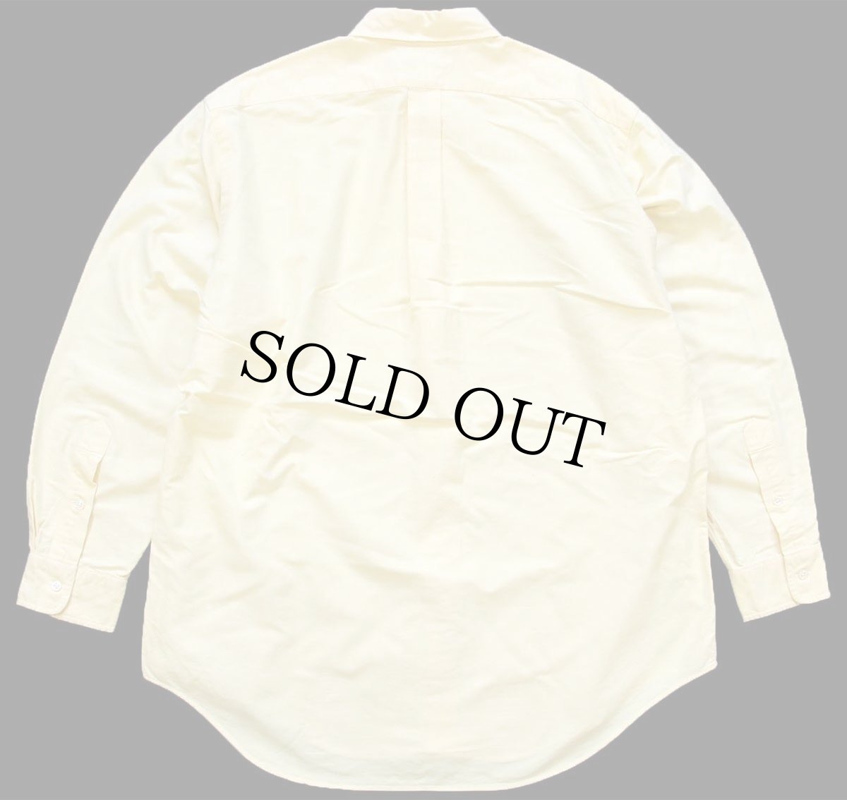 画像2: 90s ラルフローレン YARMOUTH ワンポイント ボタンダウン オックスフォード コットンシャツ イエロー 16★30 (2)