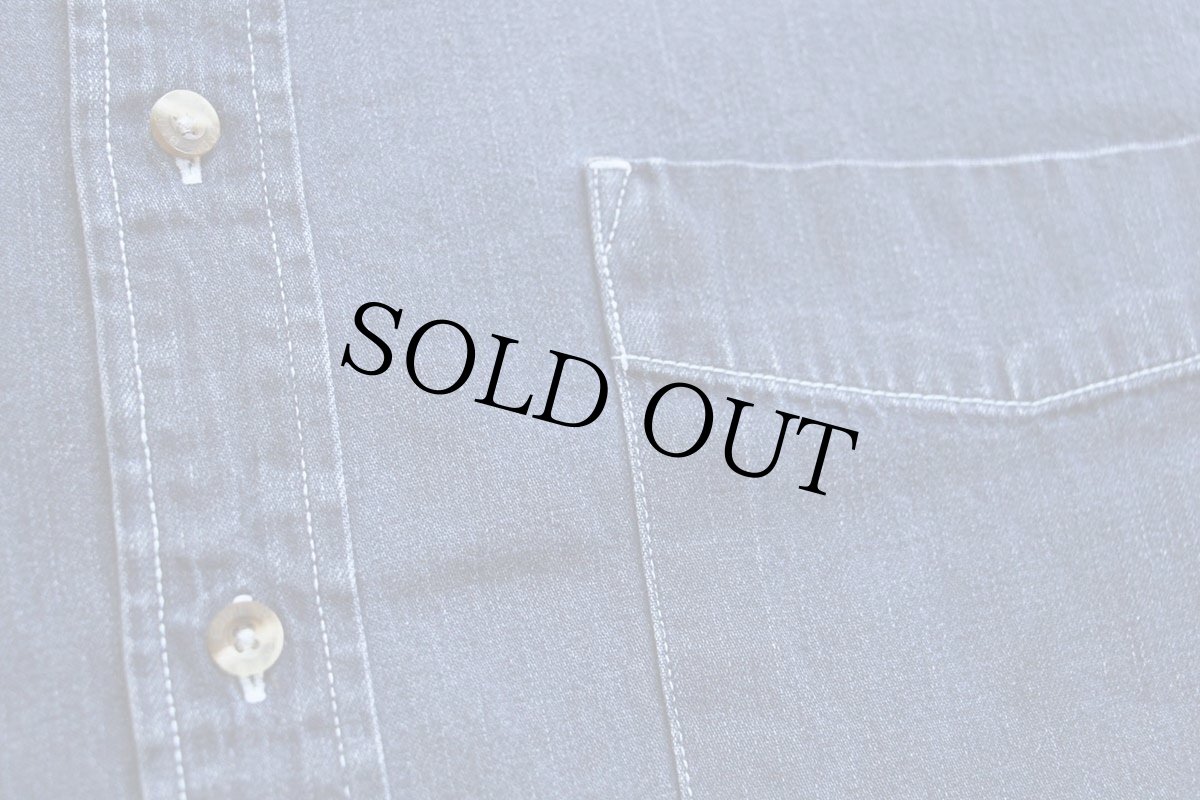 画像5: 90s EddieBauerエディーバウアー バンドカラー デニムシャツ XL (5)