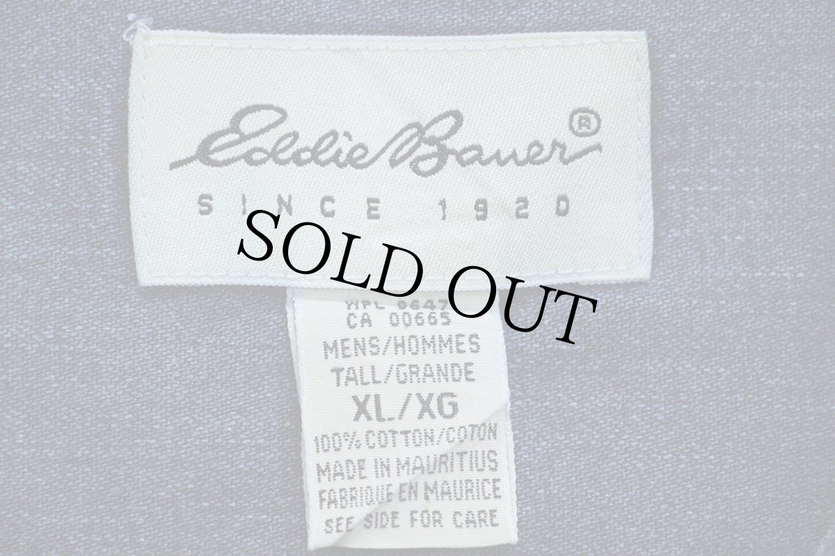 画像4: 90s EddieBauerエディーバウアー バンドカラー デニムシャツ XL (4)