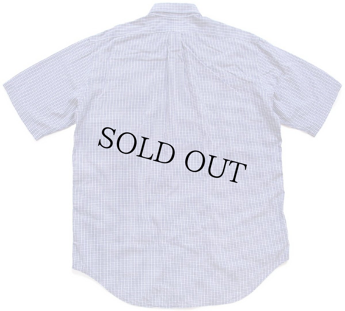 画像2: 00s ラルフローレン BLAKE チェック ボタンダウン 半袖 コットン シアサッカーシャツ M (2)