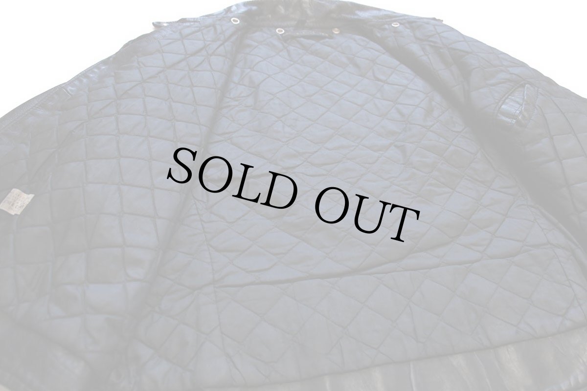 画像5: 70s AMF Harley-Davidson ハーレー ダビッドソン キルティングライナー ダブルライダース レザージャケット 黒 50R (5)