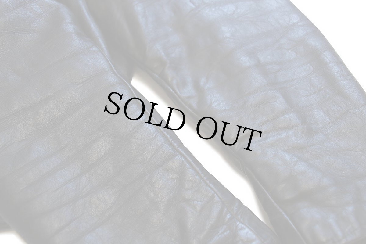 画像9: 70s AMF Harley-Davidson ハーレー ダビッドソン キルティングライナー ダブルライダース レザージャケット 黒 50R (9)