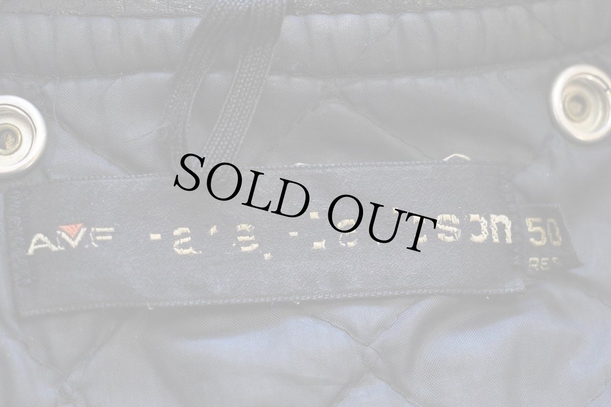 画像4: 70s AMF Harley-Davidson ハーレー ダビッドソン キルティングライナー ダブルライダース レザージャケット 黒 50R (4)