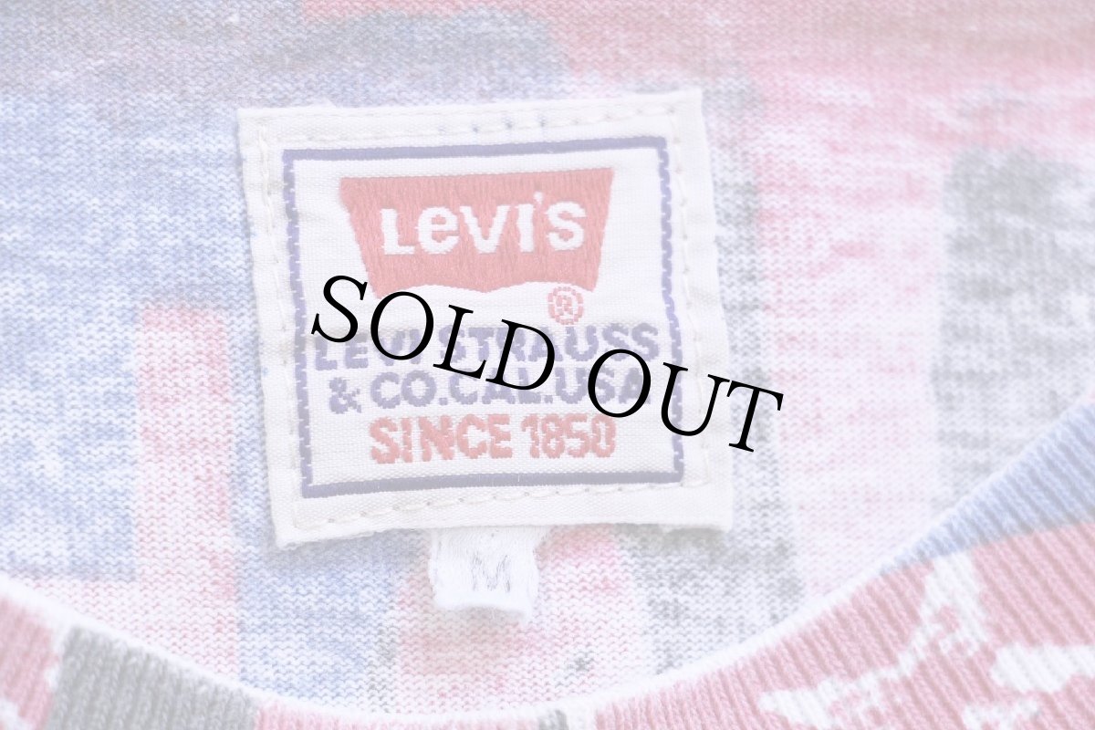 画像4: 90s イタリア製 Levi'sリーバイス オールオーバープリント コットンTシャツ M★ユーロ (4)