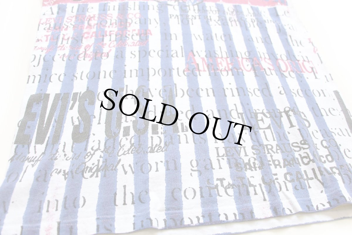 画像5: 90s イタリア製 Levi'sリーバイス オールオーバープリント コットンTシャツ M★ユーロ (5)