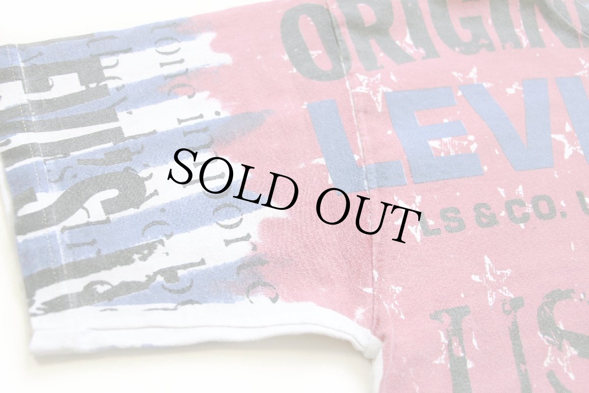 画像6: 90s イタリア製 Levi'sリーバイス オールオーバープリント コットンTシャツ M★ユーロ (6)