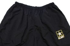 画像4: 15 米軍 U.S.ARMY ロゴ刺繍 APFU トレーニング ナイロンパンツ 黒 L/L★76 IPFU (4)