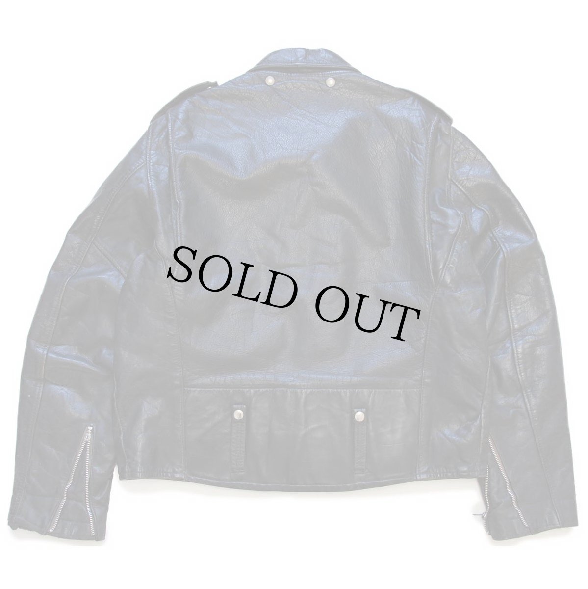 画像2: 70s AMF Harley-Davidson ハーレー ダビッドソン キルティングライナー ダブルライダース レザージャケット 黒 50R (2)