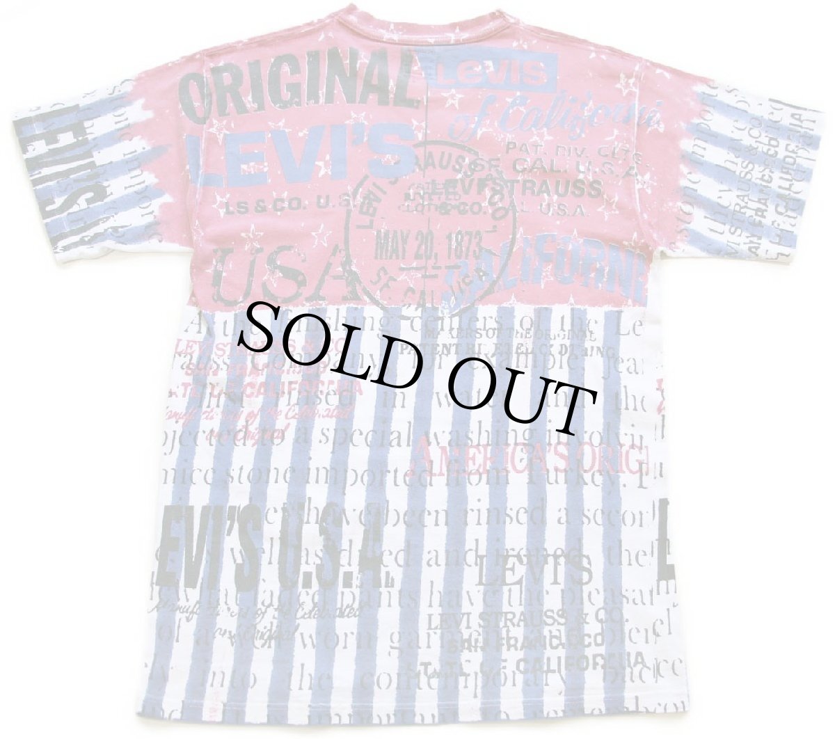 画像3: 90s イタリア製 Levi'sリーバイス オールオーバープリント コットンTシャツ M★ユーロ (3)