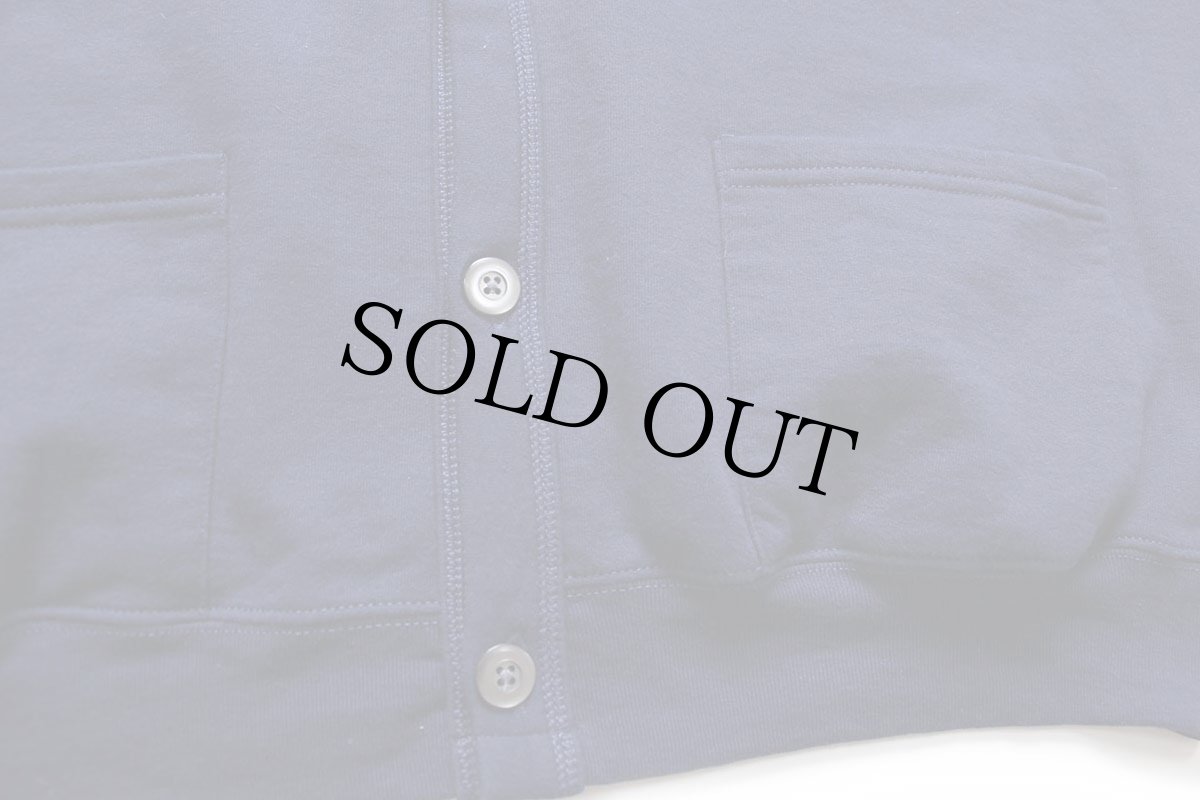 画像5: 00s Comfort-Air PRIMO ロゴ パチポケ スウェット カーディガン 紺 L/XL (5)