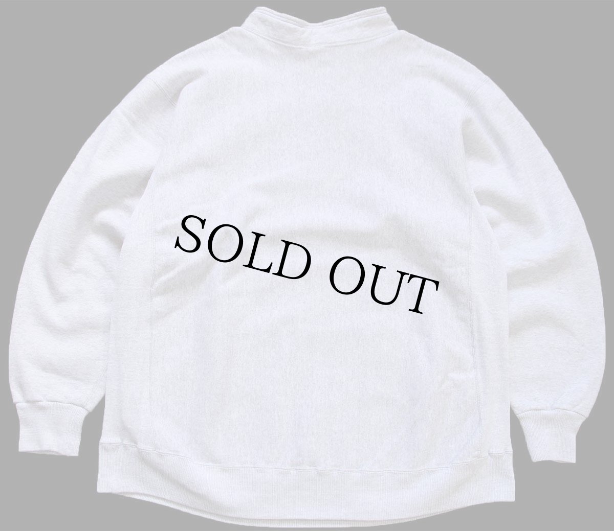 画像2: 90s USA製 Kellsport RHODE ISLAND 刺繍 スタンドカラー リバースウィーブ スウェット 杢グレー XXL★特大 (2)