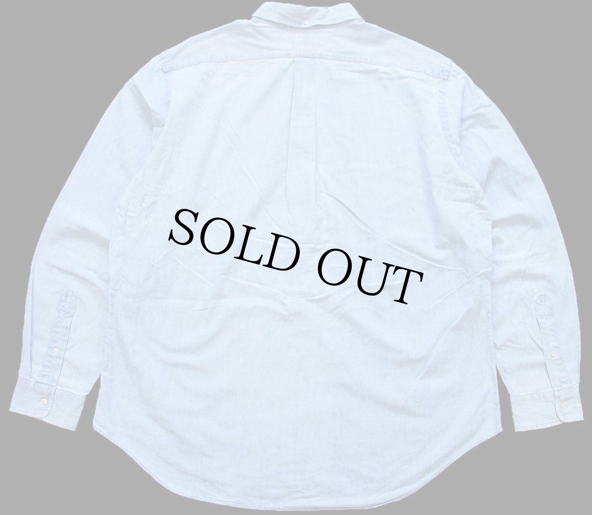 画像2: 00s ラルフローレン CLASSIC FIT ワンポイント 三点留め ボタンダウン コットン シャンブレーシャツ XL (2)