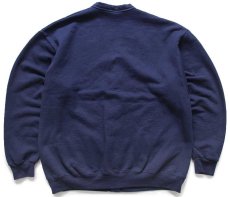 画像2: 00s Comfort-Air PRIMO ロゴ パチポケ スウェット カーディガン 紺 L/XL (2)
