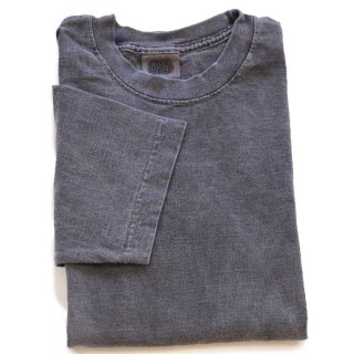 90s USA製 J.CREW 無地 コットン 長袖Tシャツ チャコールグレー