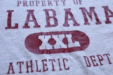 画像4: 80s USA製 RUSSELLラッセル ALABAMA 四段中抜きプリント Tシャツ 杢ライトグレー XL (4)