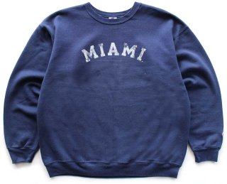 満点の 90s メキシコ製 Championチャンピオン MIAMI ひび割れプリント トップス