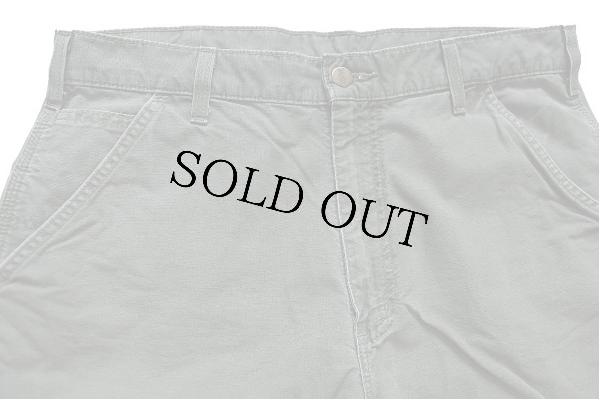 画像3: 00s メキシコ製 carharttカーハート ライトダック地 ペインター ショートパンツ オリーブ 34★B ショーツ (3)