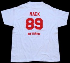画像3: 80s USA製 ARKANSAS イノシシ 89 ナンバリング フェルトプリント コットンTシャツ 白 XL (3)