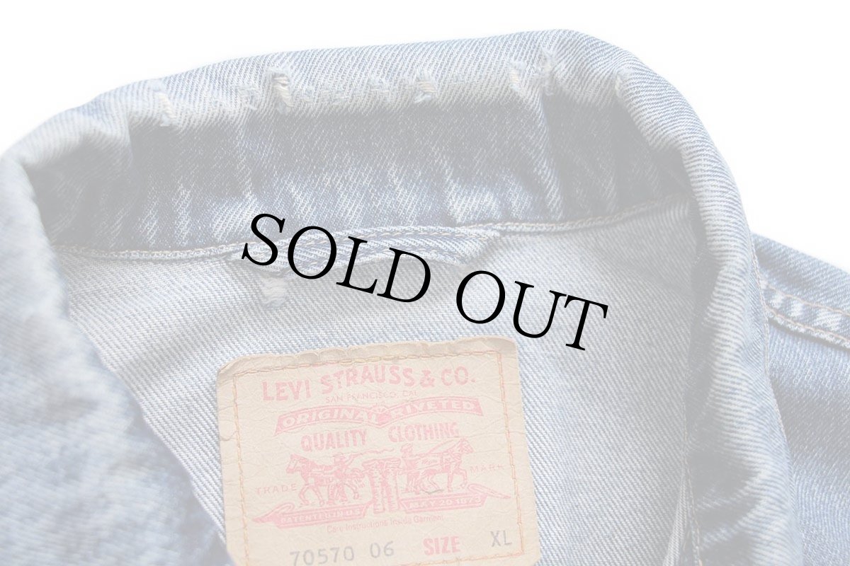 画像5: 00s Levi'sリーバイス 70570 デニムジャケット 4ポケット XL★ユーロ (5)