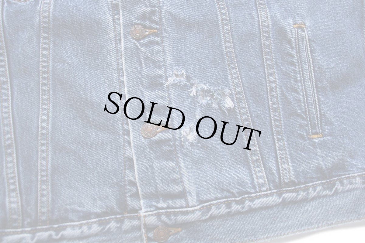 画像6: 90s メキシコ製 Levi'sリーバイス 70507 ダメージ デニムジャケット 4ポケット L★E (6)