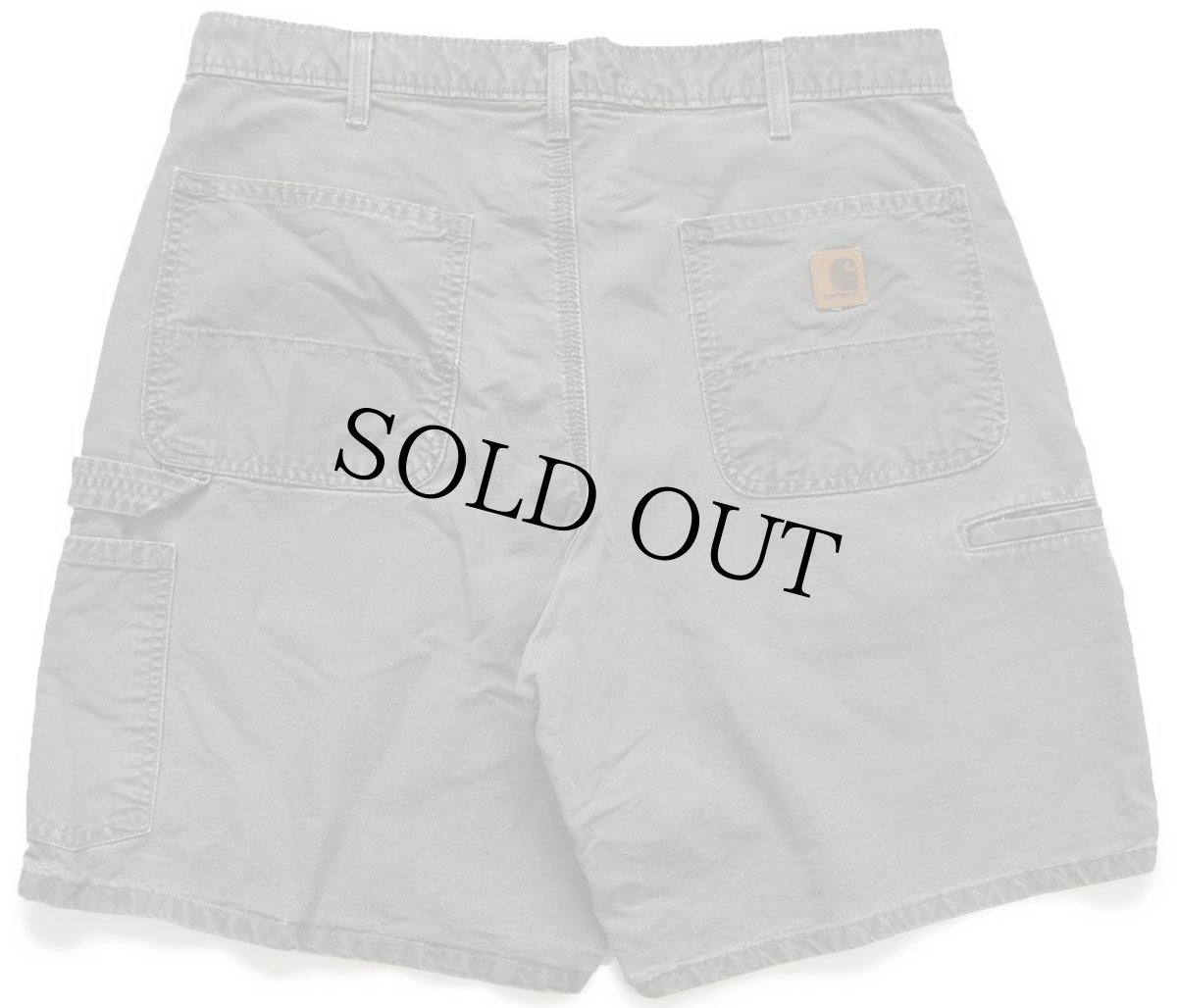 画像2: 00s メキシコ製 carharttカーハート ライトダック地 ペインター ショートパンツ オリーブ 36★A ショーツ (2)