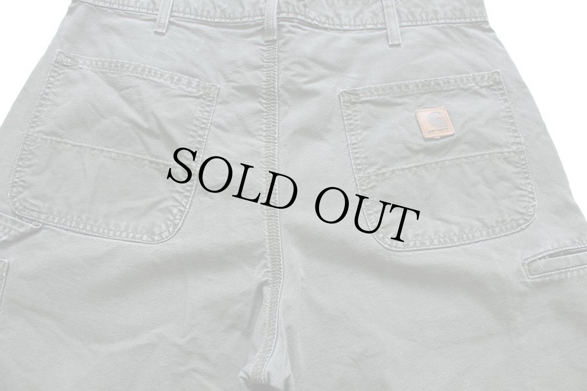 画像3: 00s メキシコ製 carharttカーハート ライトダック地 ペインター ショートパンツ オリーブ 36★A ショーツ (3)