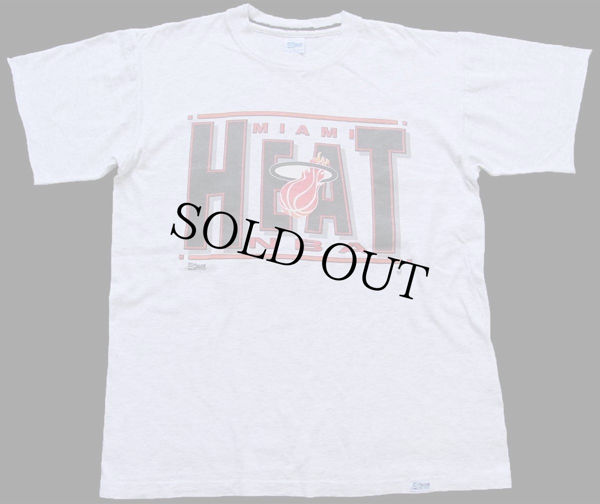 画像2: 90s USA製 SALEM NBA MIAMI HEAT コットンTシャツ 杢ライトグレー L (2)