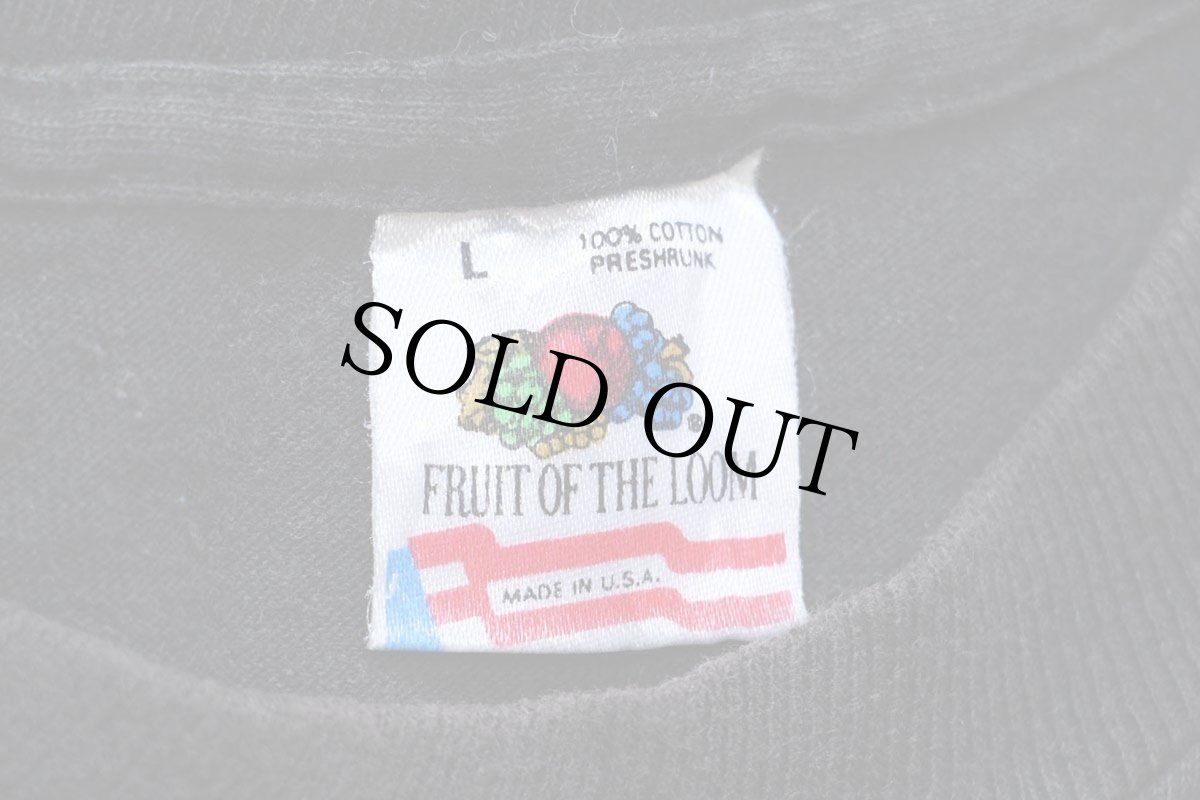 画像4: 90s USA製 AQUA-EXOTIC 熱帯魚 蛍光 両面プリント アート コットンTシャツ 黒 L (4)