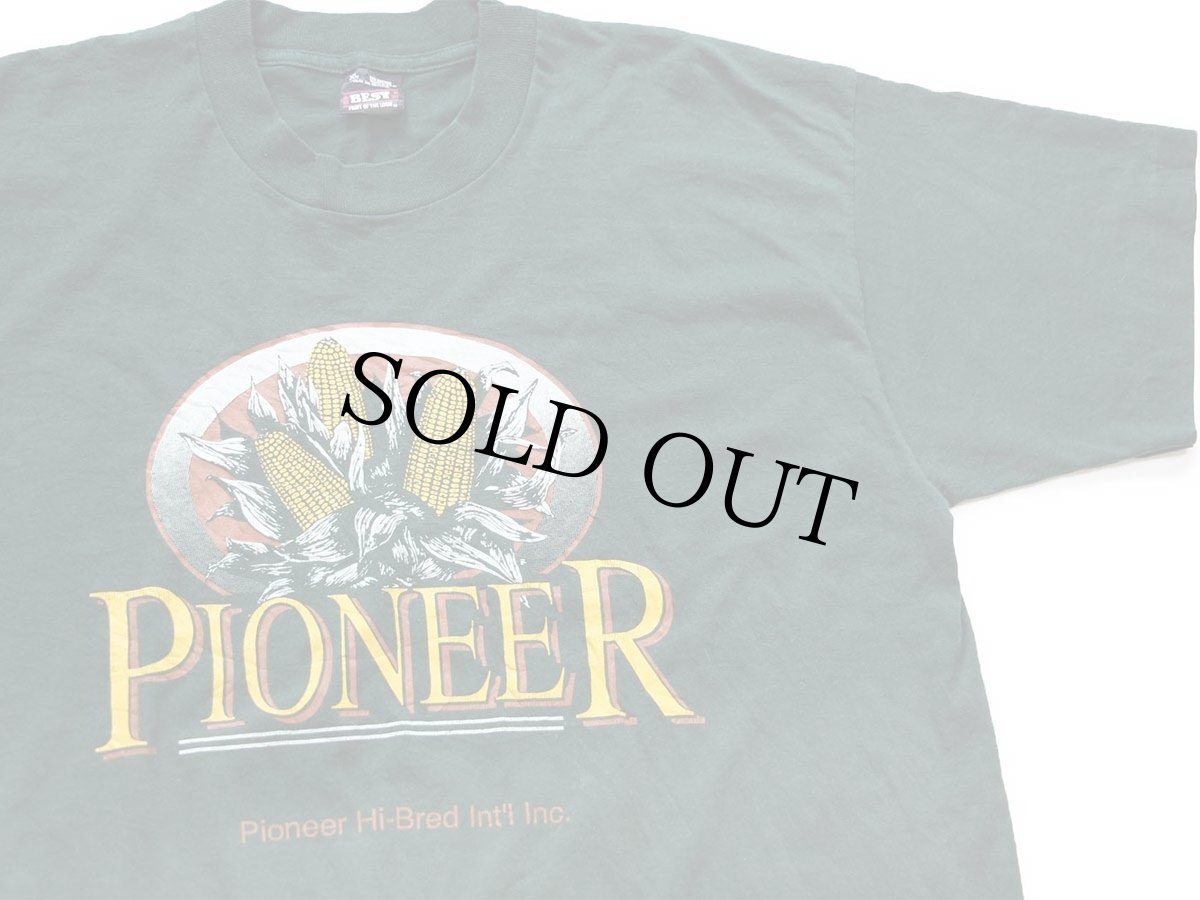 画像1: 90s USA製 PIONEER Hi-Bred コーン Tシャツ 緑 XL (1)