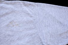 画像7: 90s USA製 Cape Hatteras NC シェル アート レイヤードネック&スリーブ コットンTシャツ 杢ライトグレー×グリーン L (7)