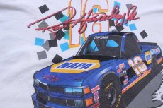画像4: 90s USA製 NASCAR TRUCK SERIES Ron Hornadayサイン入り NAPA コットン ポケットTシャツ 白 XXL★特大 (4)