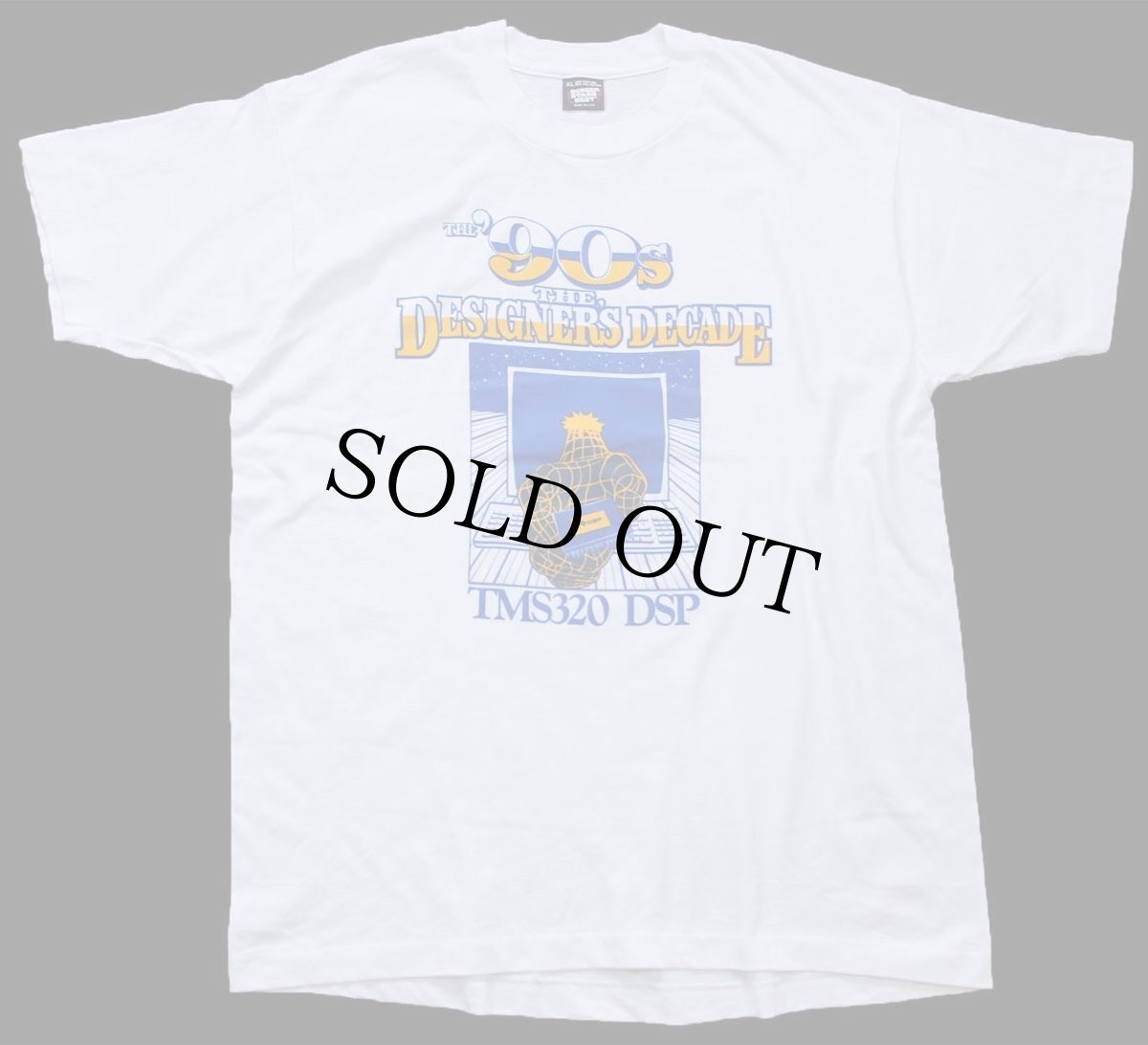 画像2: 90s USA製 DESIGNER'S DECADE TMS320 DSP Tシャツ 白 XL (2)