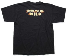 画像3: 90s BORN TO BE WILD LINDA MAUSICH パンサー アート コットンTシャツ 黒 (3)