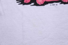 画像6: 80s USA製 World Series of Drag Racing '87 ピッグ イラスト Tシャツ 白 S (6)