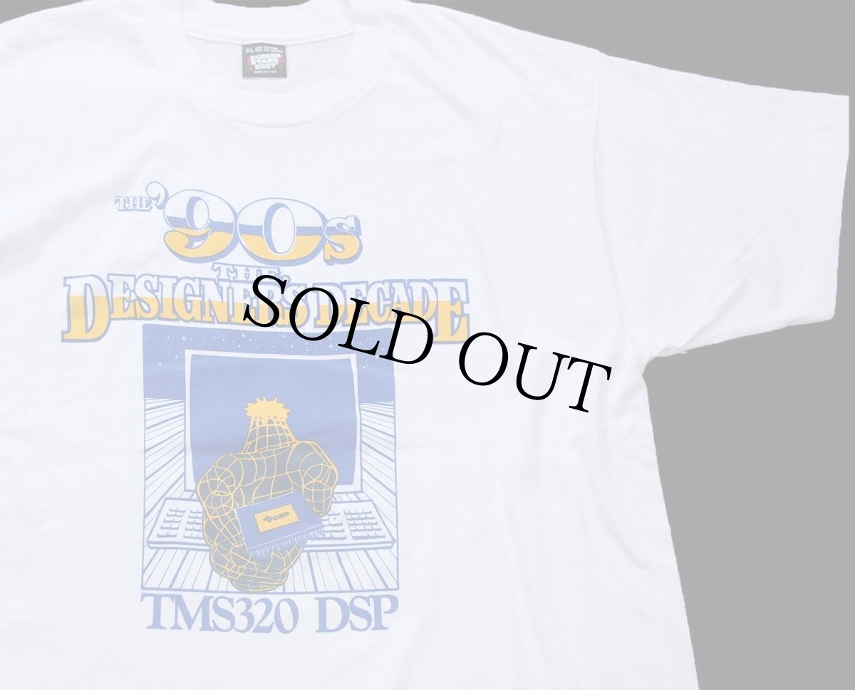 画像1: 90s USA製 DESIGNER'S DECADE TMS320 DSP Tシャツ 白 XL (1)